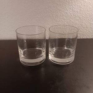 GORGEOUS NEW Pair of Luigi Bormioli Italy Whiskey Tumblers.